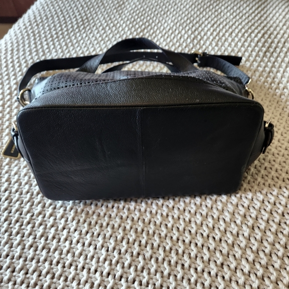 BCBG Max Azria Black Leather Purse - Picture 3 of 6